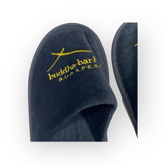 new Buddha-Bar Hotel Budapest ✪ Super Soft Spa Slippers ✪ Black + Gold ✪ Large - Picture 10 of 16